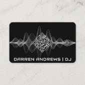 ブラック |音楽QRコードSoundwave 名刺 (正面)