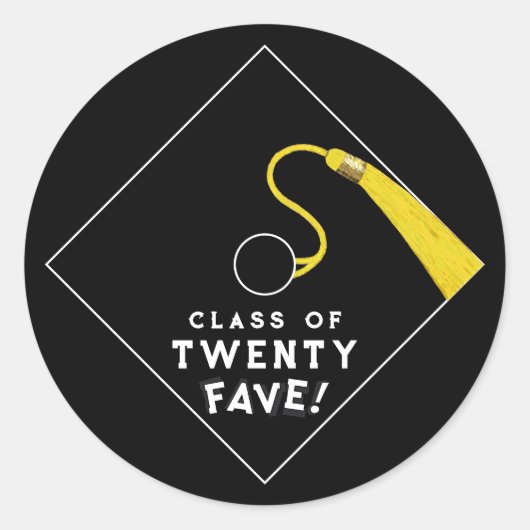 ブラック 2025年卒業生 ラウンドシール (正面)