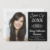 ブラック「20XXクラス」フォトグラッド発表 案内状 (正面)