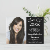 ブラック「20XXクラス」フォトグラッド発表 案内状 (スタンド正面)