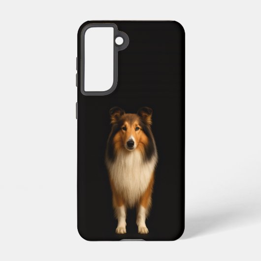 ブラック 4 Luxe Galaxy S21 カバー、忠実なコリー犬 Samsung Galaxyケース (裏面)