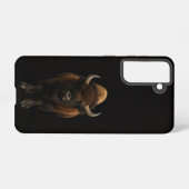 ブラック 4 Luxe Galaxy S21 ケース アメリカバイソン (裏面横)