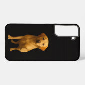 ブラック 4 Luxe Galaxy S22+、ラブラドールの仔犬 Samsung Galaxyケース (裏面横)