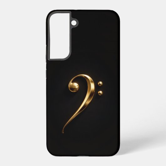 ブラック 4 Luxe Galaxy S22 Plus、ゴールデン・ベース・クレフ Samsung Galaxyケース (裏面)