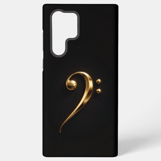 ブラック 4 Luxe Galaxy S22 Ultra ゴールドベースクレフ Samsung Galaxyケース (裏面)