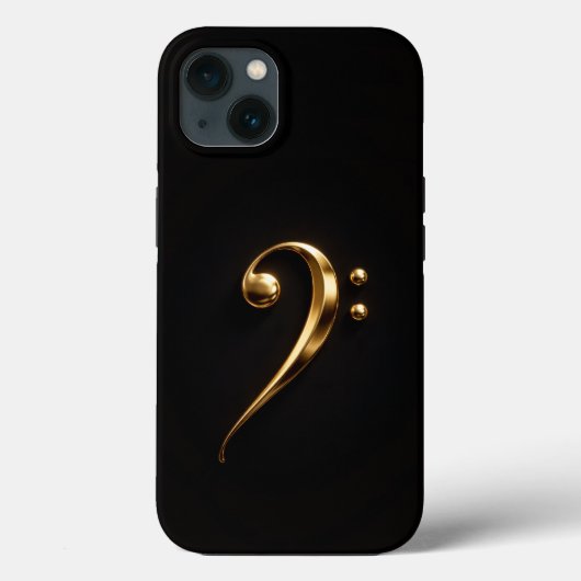 ブラック 4 Luxe iPhone 13 ゴールドのト音記号 Case-Mate iPhoneケース (裏面)