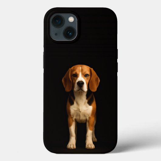 ブラック 4 Luxe iPhone 13、優しいビーグル Case-Mate iPhoneケース (裏面)