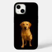 ブラック 4 Luxe iPhone 14 マット テンダーラブラドール Case-Mate iPhoneケース (裏面)
