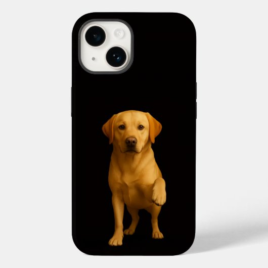 ブラック 4 Luxe iPhone 14 マット テンダーラブラドール Case-Mate iPhoneケース (裏面)