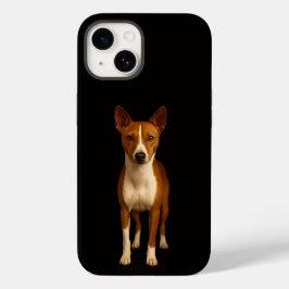 ブラック 4 Luxe iPhone 14 マット バセンジー犬 クラシックデザイン Case-Mate iPhone 14ケース
