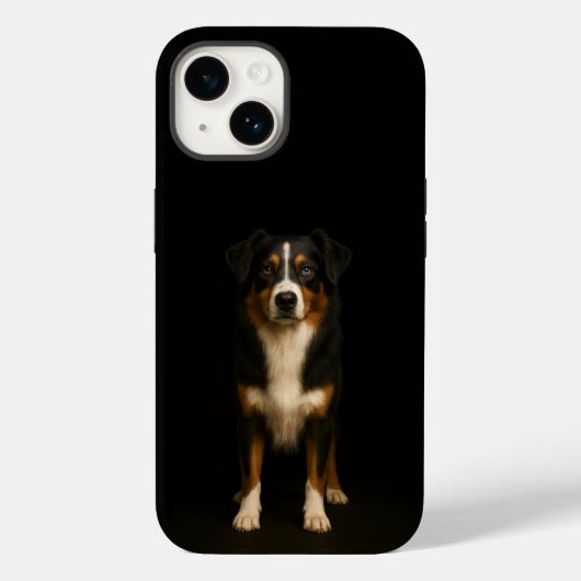 ブラック 4 Luxe iPhone 14 Mate オーストラリアン・シェパード Case-Mate iPhoneケース (裏面)