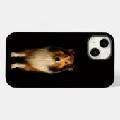 ブラック 4 Luxe iPhone 14 Mate、忠実なコリー犬 Case-Mate iPhoneケース (裏面 (横))