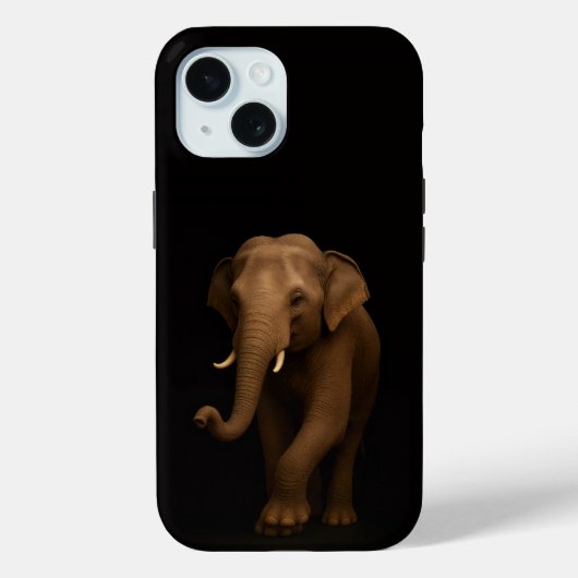 ブラック 4 Luxe iPhone 15 ケース インドゾウ Case-Mate iPhoneケース (裏面)