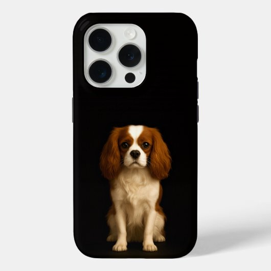 ブラック 4 Luxe iPhone 15 Pro マット キャバリア・スパニエル Case-Mate iPhoneケース (裏面)