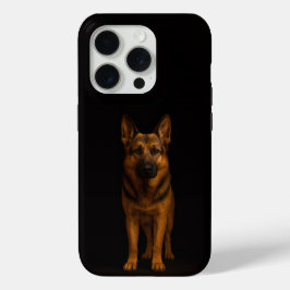 ブラック 4 Luxe iPhone 15 Pro マット ジャーマンシェパード Proケース