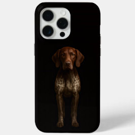 ブラック 4 Luxe iPhone 15 Pro Max、ジャーマン・ポインター・ドッグ Maxケース