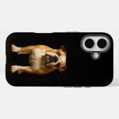 ブラック 4 Luxe iPhone 16 カバー、スタミナ・ブルドッグ Case-Mate iPhoneケース (裏面 (横))