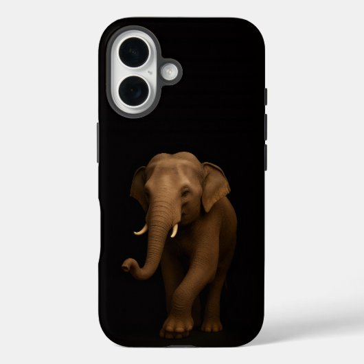 ブラック 4 Luxe iPhone 16 Mate インドゾウ Case-Mate iPhoneケース (裏面)