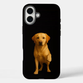 ブラック 4 Luxe iPhone 16 Plus、やさしいラブラドール Plusケース