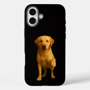 ブラック 4 Luxe iPhone 16 Plus、やさしいラブラドール Plusケース