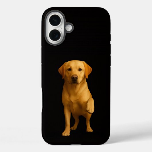 ブラック 4 Luxe iPhone 16 Plus、やさしいラブラドール Case-Mate iPhoneケース (裏面)