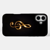 ブラック 4 Luxe iPhone 16 Plus、ゴールデントレブルクリフ Case-Mate iPhoneケース (裏面 (横))