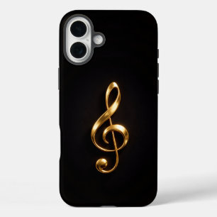 ブラック 4 Luxe iPhone 16 Plus、ゴールデントレブルクリフ Plusケース