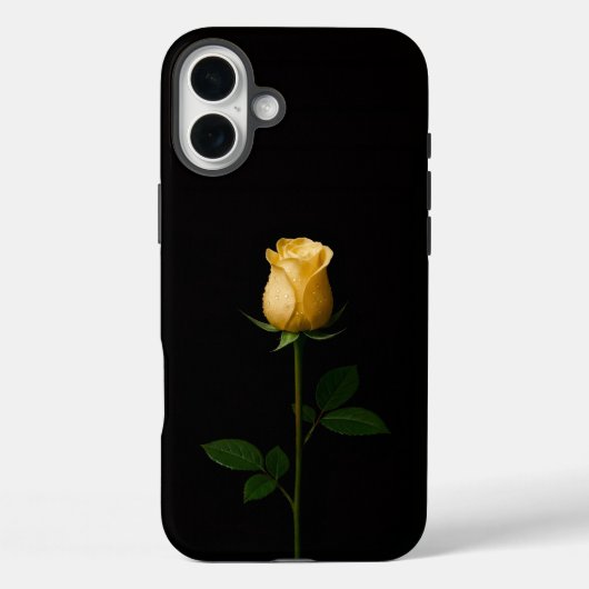 ブラック 4 Luxe iPhone 16 Plus、サンリットイエローローズ Case-Mate iPhoneケース (裏面)