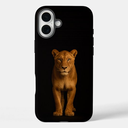 ブラック 4 Luxe iPhone 16 Plus、ノーブル ライオネス Case-Mate iPhoneケース (裏面)