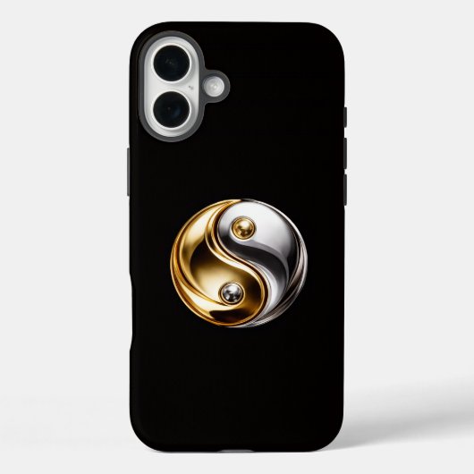 ブラック 4 Luxe iPhone 16 Plus、ハーモニー陰陽 Case-Mate iPhoneケース (裏面)