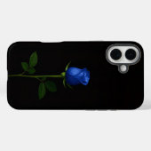 ブラック 4 Luxe iPhone 16 Plus、ミッドナイト ブルー ローズ Case-Mate iPhoneケース (裏面 (横))