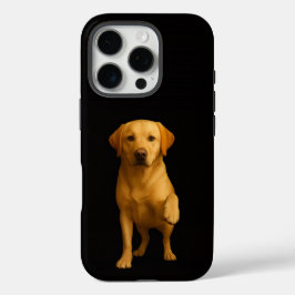 ブラック 4 Luxe iPhone 16 Pro、やさしいラブラドール Proケース