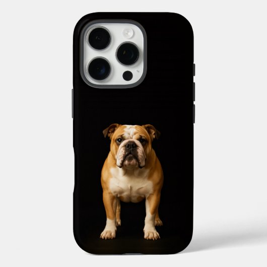 ブラック 4 Luxe iPhone 16 Pro、スタミナ・ブルドッグ Case-Mate iPhoneケース (裏面)