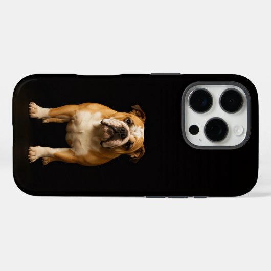 ブラック 4 Luxe iPhone 16 Pro、スタミナ・ブルドッグ Case-Mate iPhoneケース (裏面 (横))