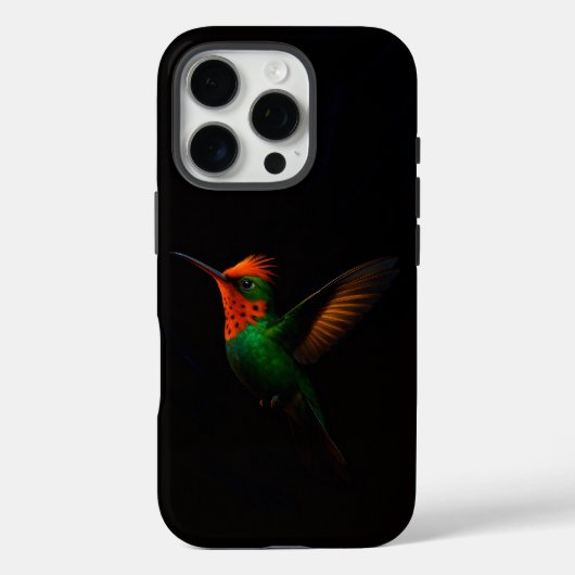 ブラック 4 Luxe iPhone 16 Pro、タフテッド コケット バード Case-Mate iPhoneケース (裏面)