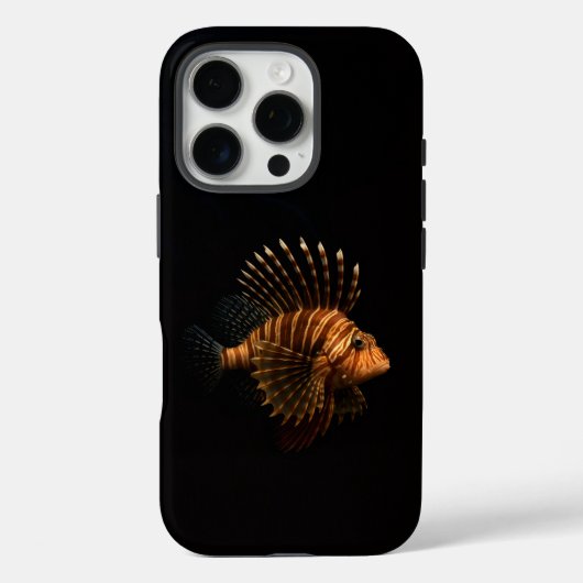 ブラック 4 Luxe iPhone 16 Pro、レッドライオン フィッシュ Case-Mate iPhoneケース (裏面)