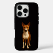 ブラック 4 Luxe iPhone 16 Pro、上品なバセンジー犬 Case-Mate iPhoneケース (裏面)