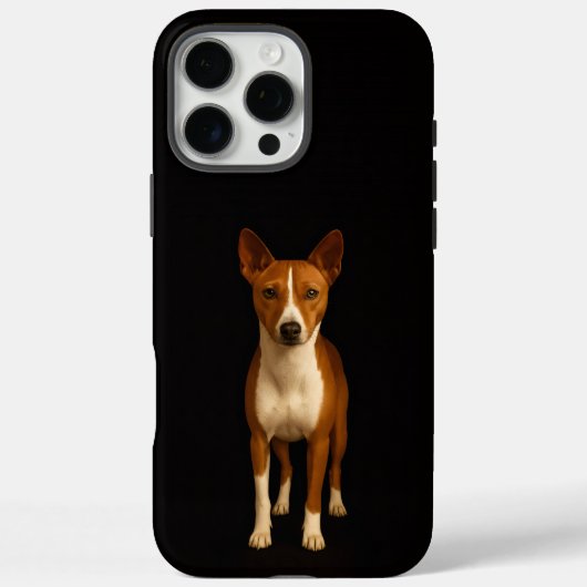 ブラック 4 Luxe iPhone 16 Pro Max、洗練されたバセンジー犬 Case-Mate iPhoneケース (裏面)