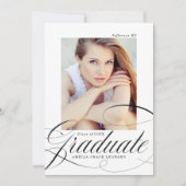 ブラック | Eloquence写真卒業のお知らせ 案内状 (正面)