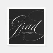 ブラック | Eloquence卒業 スタンダードカクテルナプキン (正面)