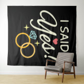 ブラック I・said・Yesエンゲージメントパーティー タペストリー (インサイチュ(横))