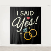 ブラック I・said・Yesエンゲージメントパーティー タペストリー (正面)