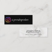 ブラック Instagram フォロー スキニー名刺 (正面/裏面)
