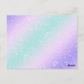 ブラック"PUGプリンセス" ポストカード (裏面)