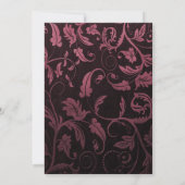 ブラック – Raspberry Damask 10周年記念 招待状 (裏面)
