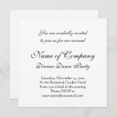 ブラック stag - 独身パーティーまたは狩猟パーティー 招待状 (正面/裏面)