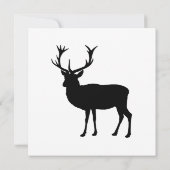 ブラック stag - 独身パーティーまたは狩猟パーティー 招待状 (裏面)