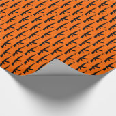 ブラックAK-47武器アサルトライフル銃，オレンジ ラッピングペーパー (角)