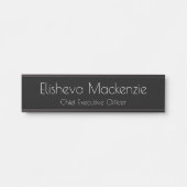 ブラックB&Wオフィスドア署名シンボルや象徴名プレート サインプレート (正面)