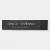 ブラックB&Wオフィスドア署名シンボルや象徴名プレート サインプレート (正面)